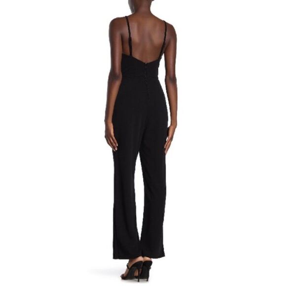 NWT ROW A Ladder Trim Black Sleeveless Jumpsuit - Picture 2 of 8